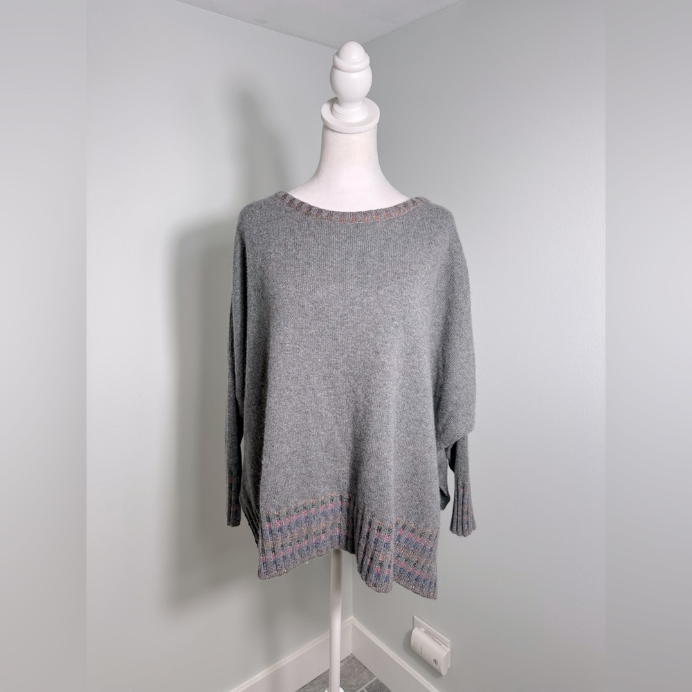 Anthropologie Happy Sheep Cashmere  Lux Crewneck Relaxed Fit Sweater Size Small
